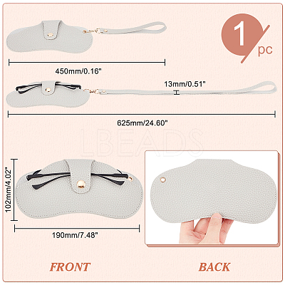 Imitation Leather Glasses Cases AJEW-WH0248-241C-1