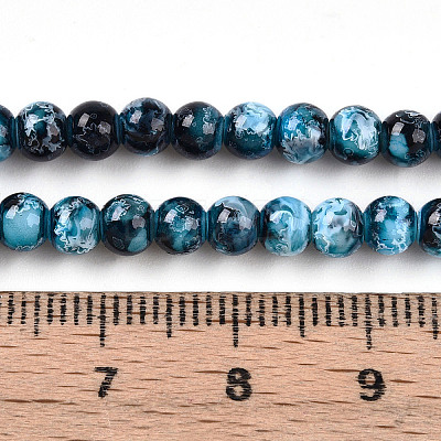 Baking Paint Glass Beads Strands DGLA-N003-4mm-A08-1
