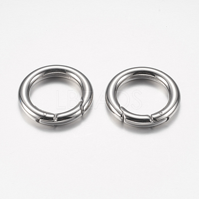 Tarnish Resistant 304 Stainless Steel Spring Gate Rings STAS-F149-22P-1
