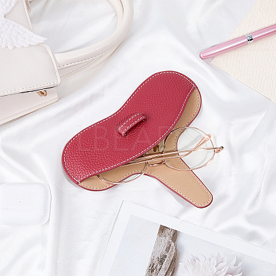 1Pc PU Leather Glasses Case AJEW-CN0006-94A-1