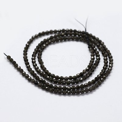 Natural Obsidian Beads Strands G-K185-15-1
