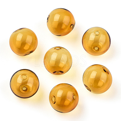 Transparent Blow High Borosilicate Glass Globe Beads X-GLAA-T003-09C-1