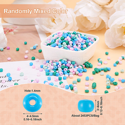 Opaque Glass Round Seed Beads GLAA-TAC0025-07B-01-1