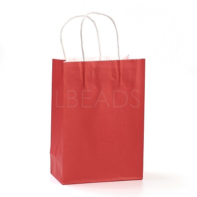 Pure Color Kraft Paper Bags AJEW-G020-B-12-1