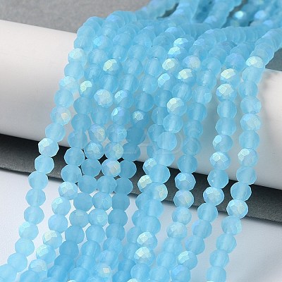 Imitation Jade Glass Beads Strands EGLA-A034-T3mm-MB08-1