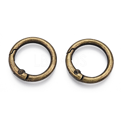 Alloy Spring Gate Rings AJEW-WH0129-48B-AB-1