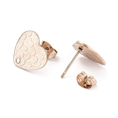 Ion Plating(IP) 304 Stainless Steel Stud Earring Findings STAS-I183-06B-RG-1