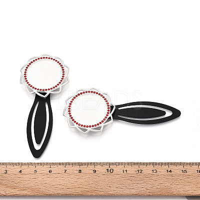 Alloy & Iron Bookmark Cabochon Settings PALLOY-N184-10S-1