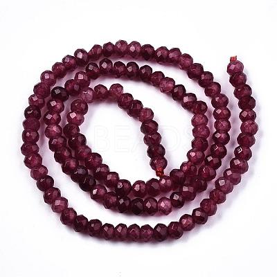 Natural White Jade Bead Strands G-R409-3x5-07-1