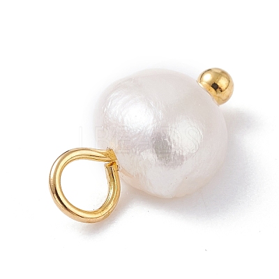 Natural Cultured Freshwater Pearl Charms LS-X-PALLOY-JF01098-03-1
