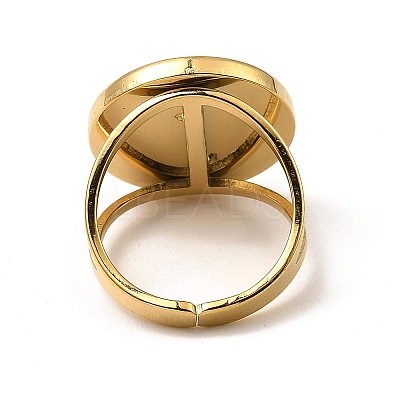 304 Stainless Steel Open Cuff Pad Ring Settings X-RJEW-Z018-41G-1