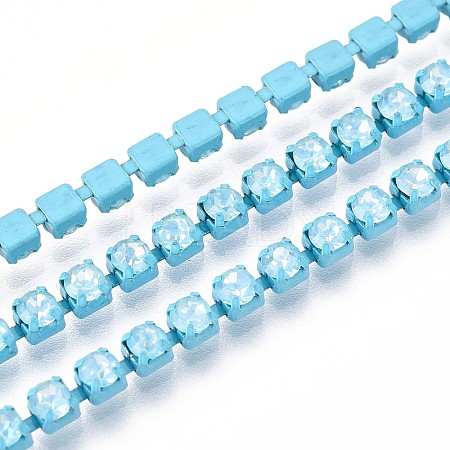 Iron Rhinestone Cup Chains CH-T006-05A-03-1