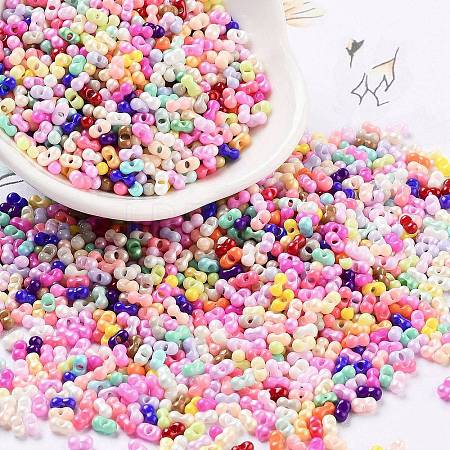 Baking Paint Glass Seed Beads SEED-A033-04N-1