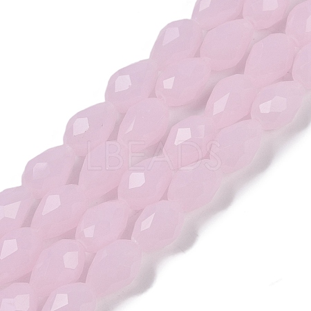 Electroplate Imitation Jade Glass Beads Strands LS-EGLA-N013-J8mm-D01-1