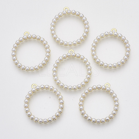 ABS Plastic Imitation Pearl Pendants PALLOY-N0149-011-1