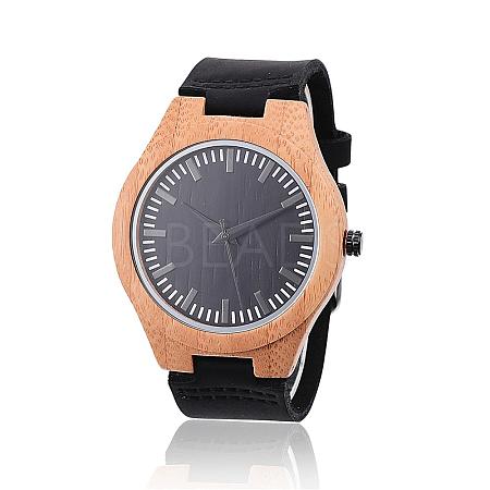 Carbonized Bamboo Wood Wristwatches WACH-H037-04-1