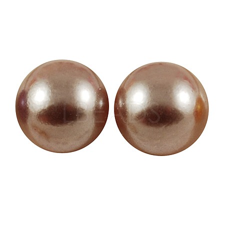 ABS Plastic Imitation Pearl Cabochons SACR-S738-8mm-Z49-1