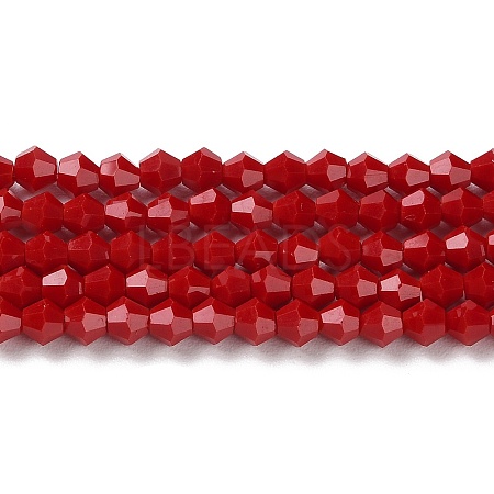 Opaque Solid Color Imitation Jade Glass Beads Strands GLAA-F029-P4mm-01-1
