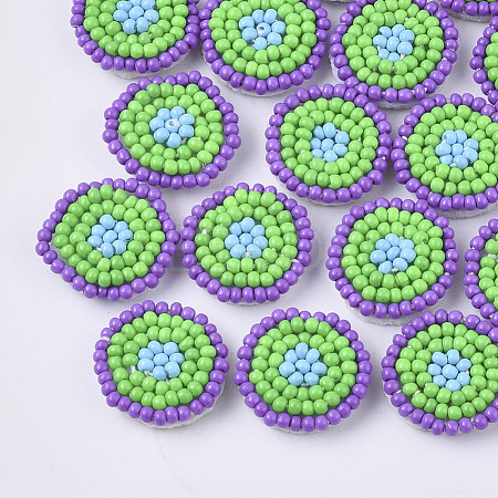 Glass Seed Beads Cabochons FIND-S321-03F-1