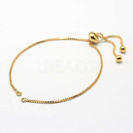 Brass Box Chain Bracelet Making X-KK-G284-01G-NR-1
