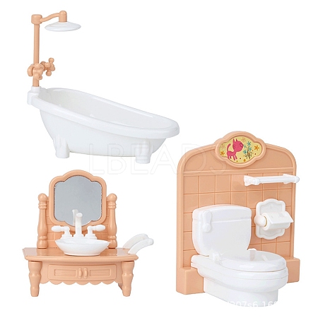 Plastic Bathroom Furniture Kit Miniature Ornaments LS-PW-WG0711A-04-1