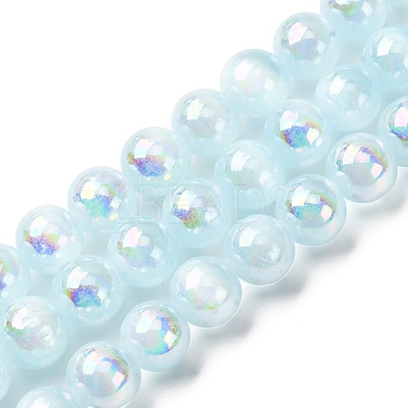 Plating Natural Selenite Beads Strands G-G120-A01-01-03-1
