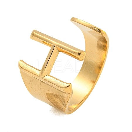 PVD Vacuum Plating 201 Stainless Steel Cuff Rings RJEW-Z032-01G-H-1