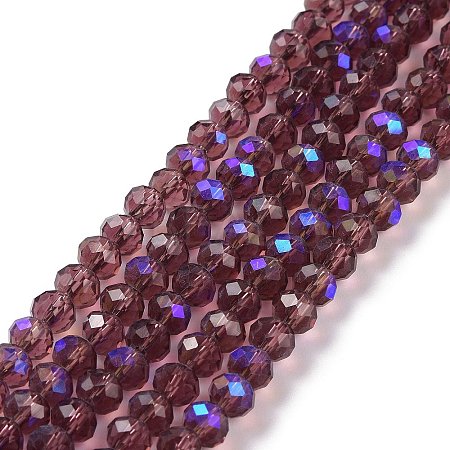 Electroplate Glass Beads Strands EGLA-A034-T4mm-L14-1