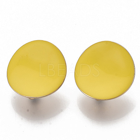 Light Gold Plated Iron Stud Earring Findings X-IFIN-T014-01N-NR-1