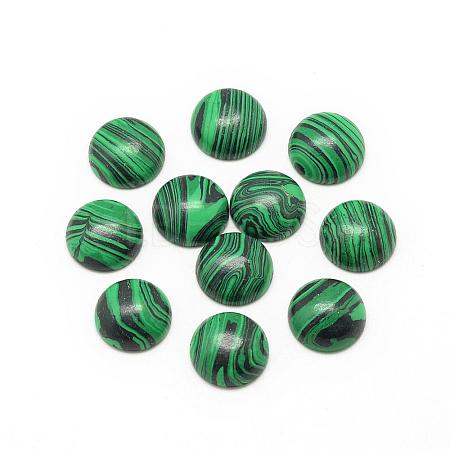 Synthetic Malachite Cabochons G-R416-8mm-38-1