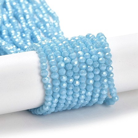 Electroplate Opaque Glass Beads Strands EGLA-A035-P3mm-A08-1
