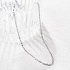 Brass Cable Chain Necklaces Making MAK-P011-01P-4