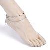 304 Stainless Steel Multi-Strand Anklets AJEW-AN00322-5
