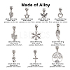 50Pcs 10 Styles Tibetan Style Alloy European Dangle Charms PALLOY-CJ0002-74-2