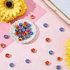 40Pcs Pride UV Plating Rainbow Iridescent Acrylic European Beads MACR-SC0002-66-7
