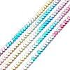 Rainbow Color Electroplate Non-magnetic Synthetic Hematite Beads Strands G-L489-E01-1