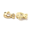 Brass Micro Pave Clear Cubic Zirconia Charms KK-Z044-30G-2
