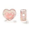UV Plating Rainbow Iridescent Acrylic Enamel Beads OACR-G012-12C-2
