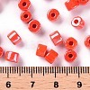 Opaque Colours Luster Glass Round Bugle Beads SEED-S045-001A-B01-4