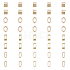 40Pcs 2 Styles Brass Slide Charms/Slider Beads KK-CA0002-08-1