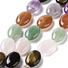 Natural Green Aventurine & Amethyst & Tiger Eye & Rose Quartz & Quartz Crystal & Carnelian Beads Strands G-L164-A-19-1