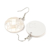 Rack Plating Brass Natural White Shell Dangle Earrings EJEW-N055-52A-2