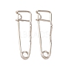 Iron Crimp Safety Pin Brooch Findings JEWB-Z050-01P-01-1