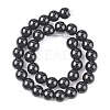 Synthetic Black Stone Beads Strands X-G-G088-6mm-3