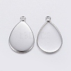 Tarnish Resistant 304 Stainless Steel Pendant Cabochon Settings STAS-P198-14A-1