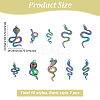 4 Bags 2 Styles Rainbow Color Alloy Pendants FIND-ME0001-85-2