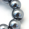Baking Painted Pearlized Glass Pearl Round Bead Strands X-HY-Q003-12mm-12-3