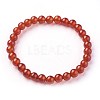 Natural Carnelian(Dyed) Beads Stretch Bracelets BJEW-F380-01-A10-1