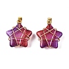 Lampwork Pendants GLAA-T023-06K-3