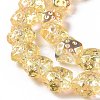 Transparent Electroplate Glass Beads Strands GLAA-C025-01B-4